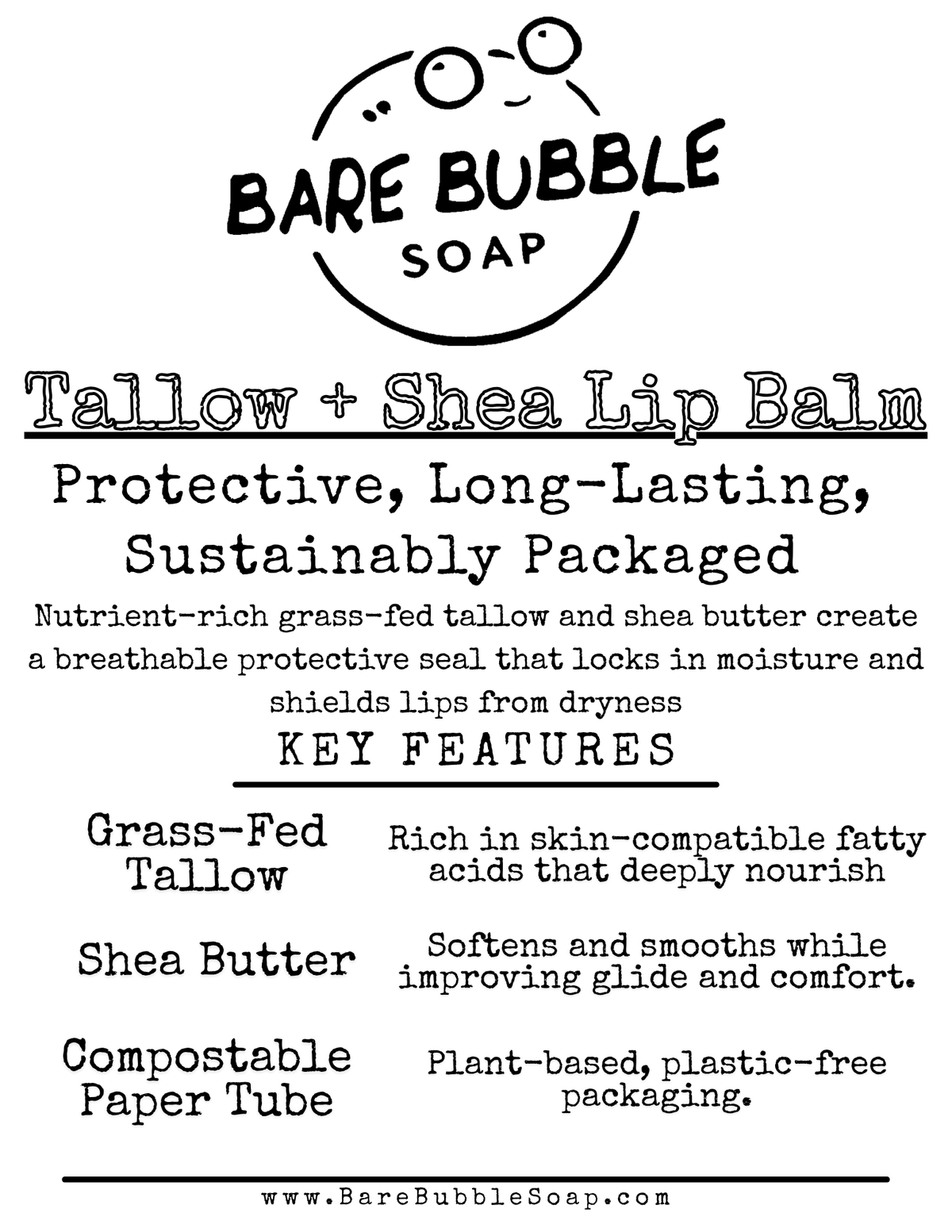 Tallow & Shea Lip Balm